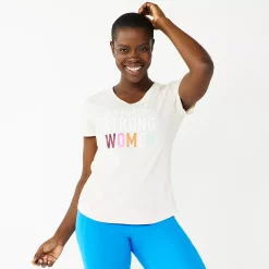 Women's Tek Gear® Essential Short Sleeve Graphic Tee -Tek Gear store 2631893 Peach Strong Women