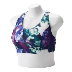 Plus Size Tek Gear® Racerback Low-Impact Sports Bra -Tek Gear store 2750546 Black Ground Floral