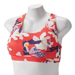 Plus Size Tek Gear® Racerback Low-Impact Sports Bra -Tek Gear store 2750546 Red Floral