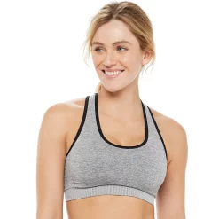 Tek Gear® Seamless Low-Impact Sports Bra -Tek Gear store 2976589 Mineral Black Spacedye