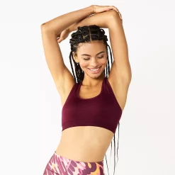 Tek Gear® Seamless Low-Impact Sports Bra -Tek Gear store 2976589 Night Sangria