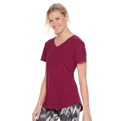 Women's Tek Gear® Essential Short Sleeve Tee -Tek Gear store 3090387 Cherry Fusion