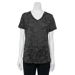 Women's Tek Gear® Essential Burnout Tee 72 Women's Tek Gear® Essential Burnout Tee -Tek Gear store 3090912 Black Burnout