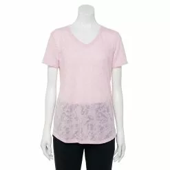 Women's Tek Gear® Essential Burnout Tee 127 Women's Tek Gear® Essential Burnout Tee -Tek Gear store 3090912 Light Pink Burnout
