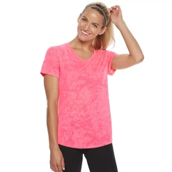 Women's Tek Gear® Essential Burnout Tee 121 Women's Tek Gear® Essential Burnout Tee -Tek Gear store 3090912 Marble Retro Pink