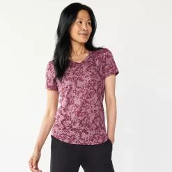 Women's Tek Gear® Essential Burnout Tee 74 Women's Tek Gear® Essential Burnout Tee -Tek Gear store 3090912 Wine Burnout
