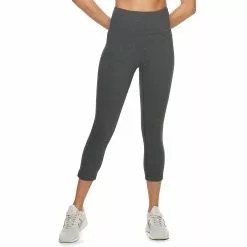 Women's Tek Gear® Essential High-Waisted Capri Leggings 14 Women's Tek Gear® Essential High-Waisted Capri Leggings -Tek Gear store 3977494 Slate Heather