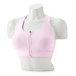Tek Gear® Zip-Front Medium-Impact Sports Bra -Tek Gear store 4657353 Adoring Lilac
