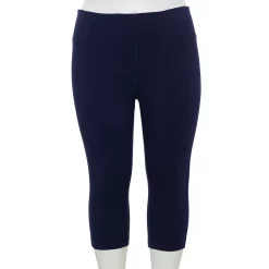 Women's Tek Gear® High-Waisted Skimmer Capri Leggings -Tek Gear store 4946433 Navy Romance