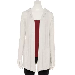 Women's Tek Gear® French Terry Hooded Wrap -Tek Gear store 4997889 Light Shade Heather