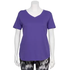 Plus Size Tek Gear® Core V-Neck Tee -Tek Gear store 4998289 Blake Grape