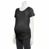 Maternity Tek Gear® Workout Tee -Tek Gear store 5014605 Mineral Black