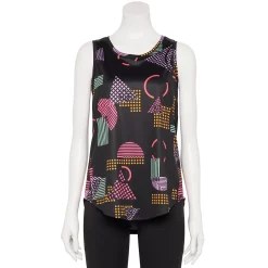 Women's Tek Gear® Core Crewneck Tank -Tek Gear store 5019963 Black Multi Print