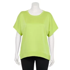 Plus Size Tek Gear® Stretch Fleece Tee -Tek Gear store 5197872 Green Romantica