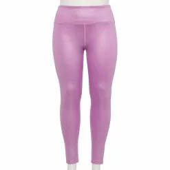 Plus Size Tek Gear® High-Waisted Printed Leggings -Tek Gear store 5198444 Lavender Maypop Shine