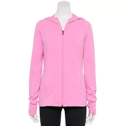 Women's Tek Gear® Essential Hooded Jacket -Tek Gear store 5232469 Pink Trillion