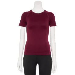 Women's Tek Gear® Seamless Short Sleeve Tee -Tek Gear store 5232491 Night Sangria