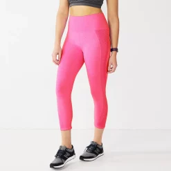 Women's Tek Gear® Seamless Capri Leggings -Tek Gear store 5234831 Pink Boom