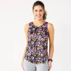 Petite Tek Gear® Core Crewneck Tank -Tek Gear store 5236238 Black Shapes