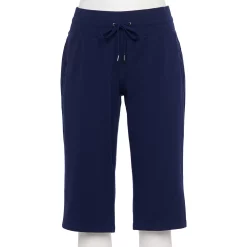 Petite Tek Gear® Essential Workout Skimmer Capris -Tek Gear store 5236776 Navy Romance