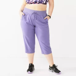 Plus Size Tek Gear® Essential Straight-Leg Capris -Tek Gear store 5242843 Grape Yard