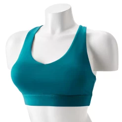 Tek Gear® Core Medium-Impact V-Neck Sports Bra -Tek Gear store 5256799 Nightlife Teal