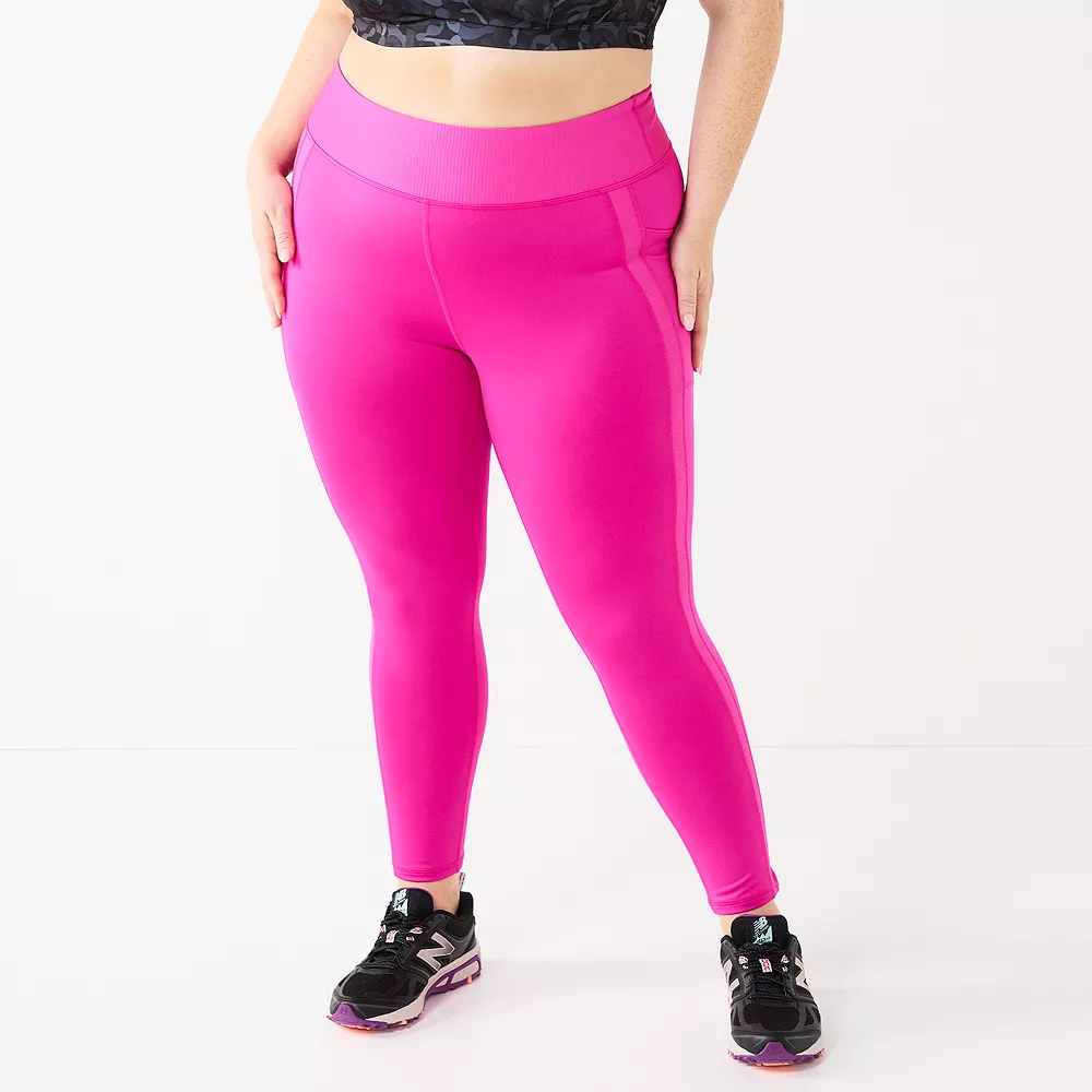 Plus Size Tek Gear® Ribbed Panel High-Waisted 7/8 Leggings 3 Plus Size Tek Gear® Ribbed Panel High-Waisted 7/8 Leggings