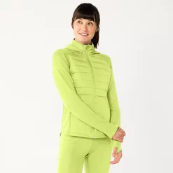 Women's Tek Gear® Hooded Mixed-Media Jacket -Tek Gear store 5561979 Real Lemon