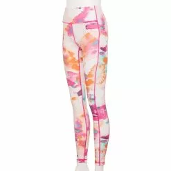 Petite Tek Gear® Ultrastretch High-Waisted Side Pocket Leggings -Tek Gear store 5567546 Pink Watercolor Print