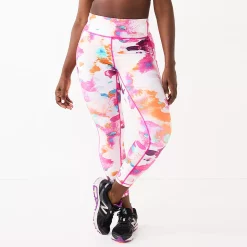 Petite Tek Gear® Ultrastretch High-Waisted 7/8 Leggings with Side Pockets 18 Petite Tek Gear® Ultrastretch High-Waisted 7/8 Leggings with Side Pockets -Tek Gear store 5567569 Pink Watercolor Print