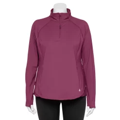 Plus Size Tek Gear® Quarter-Zip Performance Jacket -Tek Gear store 5567949 Night Sangria