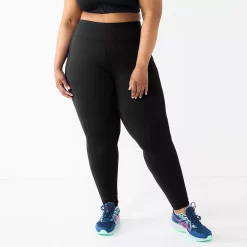 Plus Size Tek Gear® High-Waisted Ultrastrech Side Pocket Leggings -Tek Gear store 5567969 Black