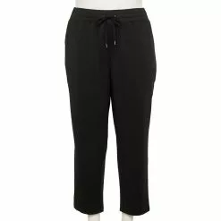 Plus Size Tek Gear® Weekend French Terry Ankle Pants 11 Plus Size Tek Gear® Weekend French Terry Ankle Pants -Tek Gear store 5568027 Black
