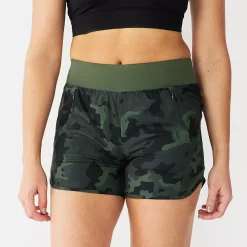 Women's Tek Gear® Multi-Purpose Workout Shorts -Tek Gear store 5621445 Olive Camo