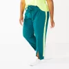 Plus Size Tek Gear® Zipper-Hem Woven Track Pants -Tek Gear store 5636707 Night Life Teal