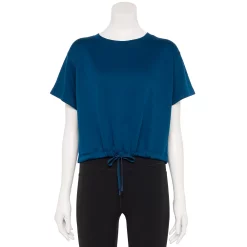 Women's Tek Gear® Stretch Fleece Cinched-Waist Top -Tek Gear store 5661373 Blue Crayon