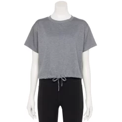 Women's Tek Gear® Stretch Fleece Cinched-Waist Top -Tek Gear store 5661373 Smokey Slate