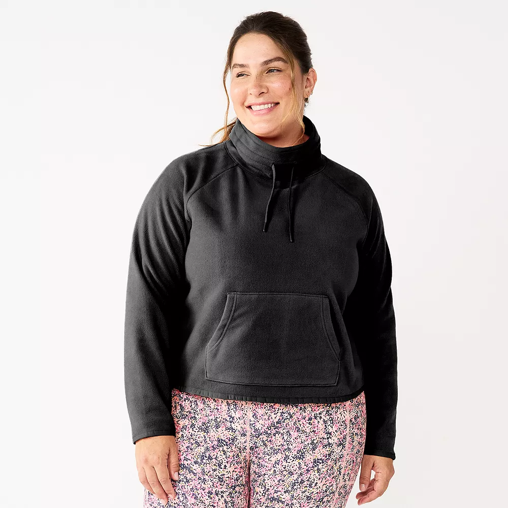 Plus Size Tek Gear® Microfleece Crop Cowlneck Sweatshirt 5 Plus Size Tek Gear® Microfleece Crop Cowlneck Sweatshirt - Image 3