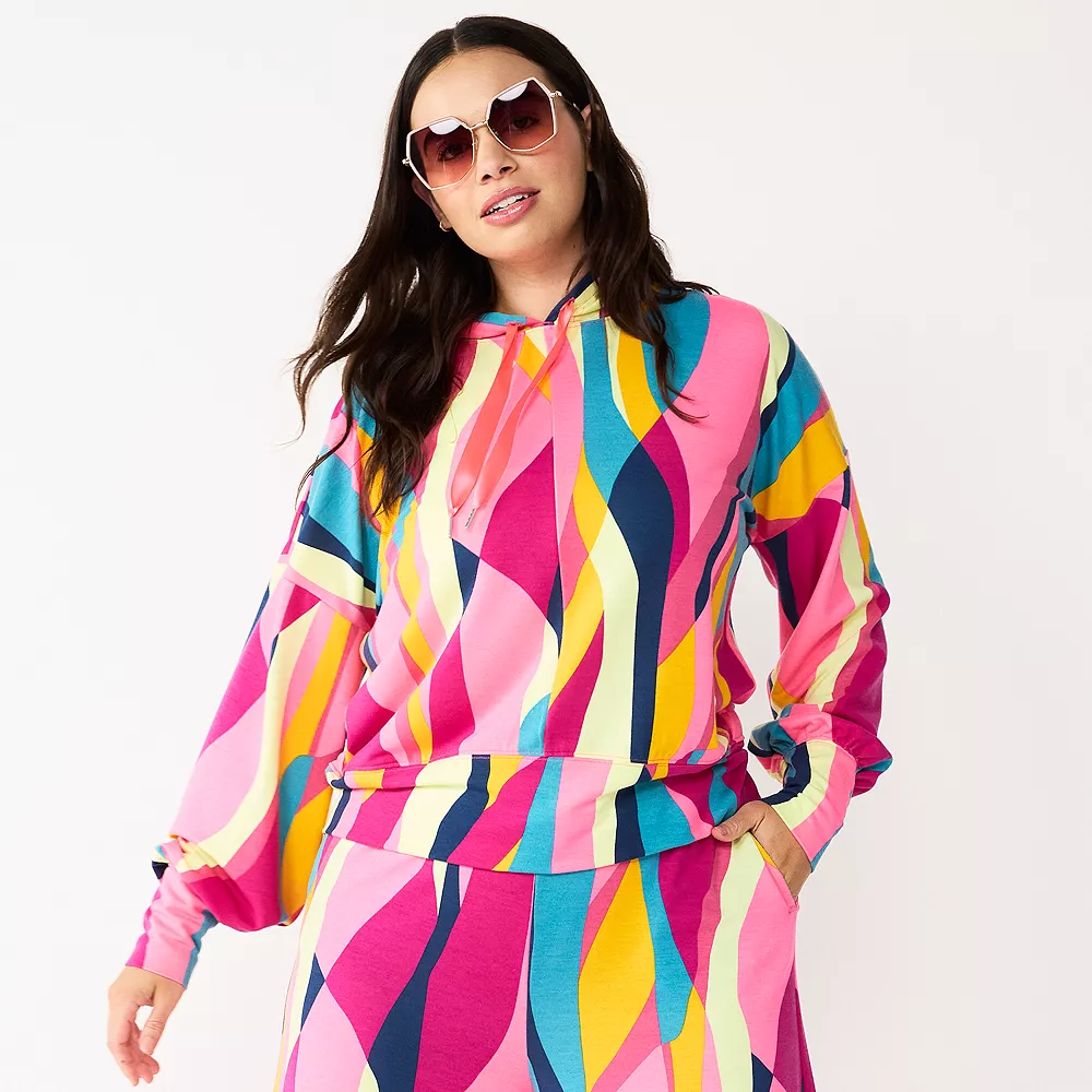 Women's Tek Gear® French-Terry Cropped Hoodie 4 Women's Tek Gear® French-Terry Cropped Hoodie - Image 2