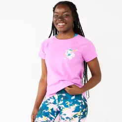 Women's Tek Gear® Core Raglan Tee -Tek Gear store 5942070 Pink Floral Chest